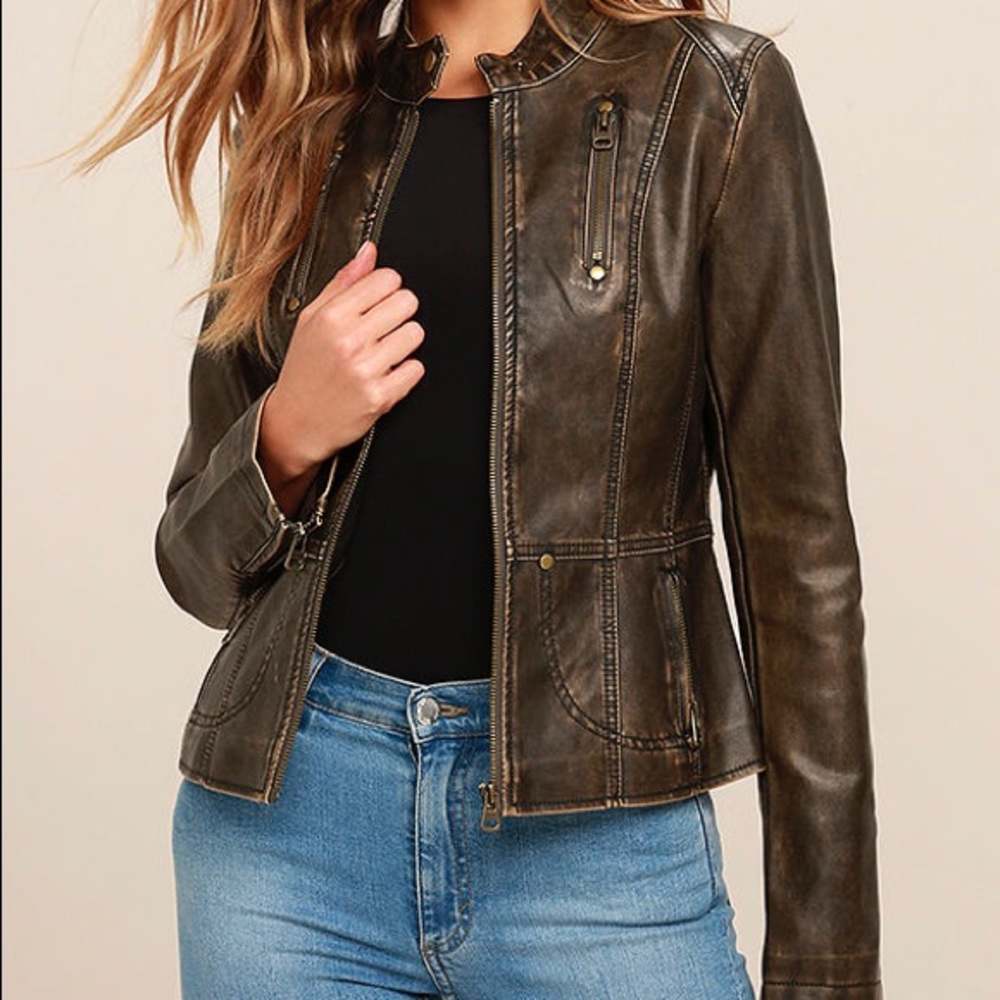 Faux Leather Jacket